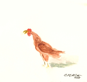 Crowing Rooster Geclee Print