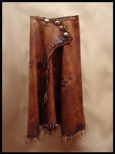 Deer, hand laced, aged, skirt