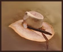 100 x beaver hand made hat with leather petal