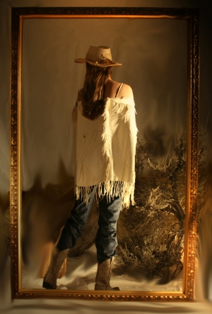 Hand laced deer suede, shawl