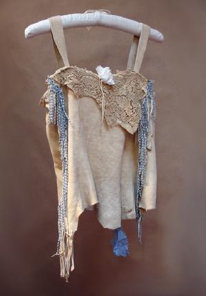 hand laced deer suede camisole